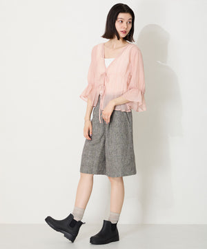 アンクル丈サイドゴア厚底レインブーツ/R-0023