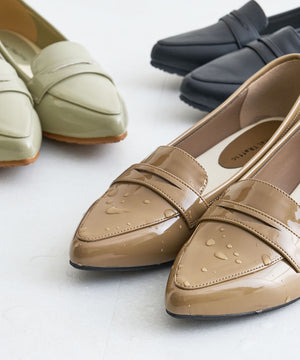 ポインテッドトゥレインパンプス/R-1016