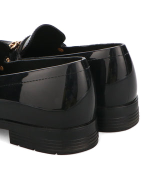 【新色追加】ビットモチーフPVCレインローファー/R-1021