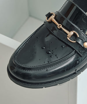 【新色追加】ビットモチーフPVCレインローファー/R-1021