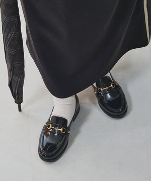 【新色追加】ビットモチーフPVCレインローファー/R-1021