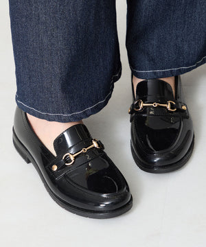 【新色追加】ビットモチーフPVCレインローファー/R-1021