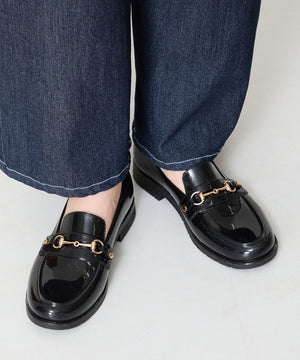 【新色追加】ビットモチーフPVCレインローファー/R-1021