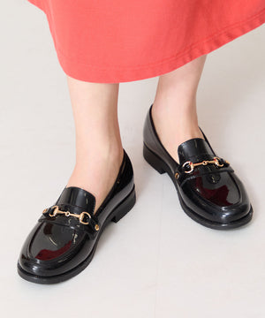 ビットモチーフPVCレインローファー/R-1021