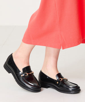 【新色追加】ビットモチーフPVCレインローファー/R-1021