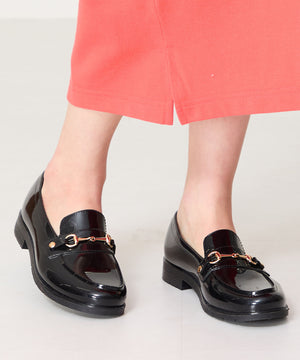 ビットモチーフPVCレインローファー/R-1021