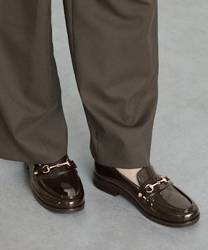 【新色追加】ビットモチーフPVCレインローファー/R-1021