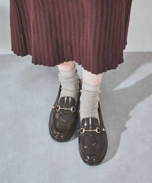 【新色追加】ビットモチーフPVCレインローファー/R-1021