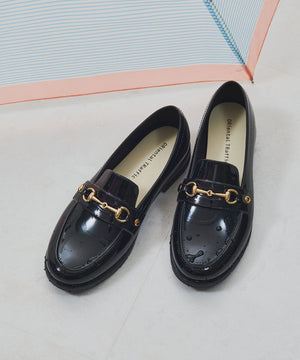 ビットモチーフPVCレインローファー/R-1021