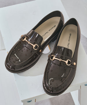 【新色追加】ビットモチーフPVCレインローファー/R-1021