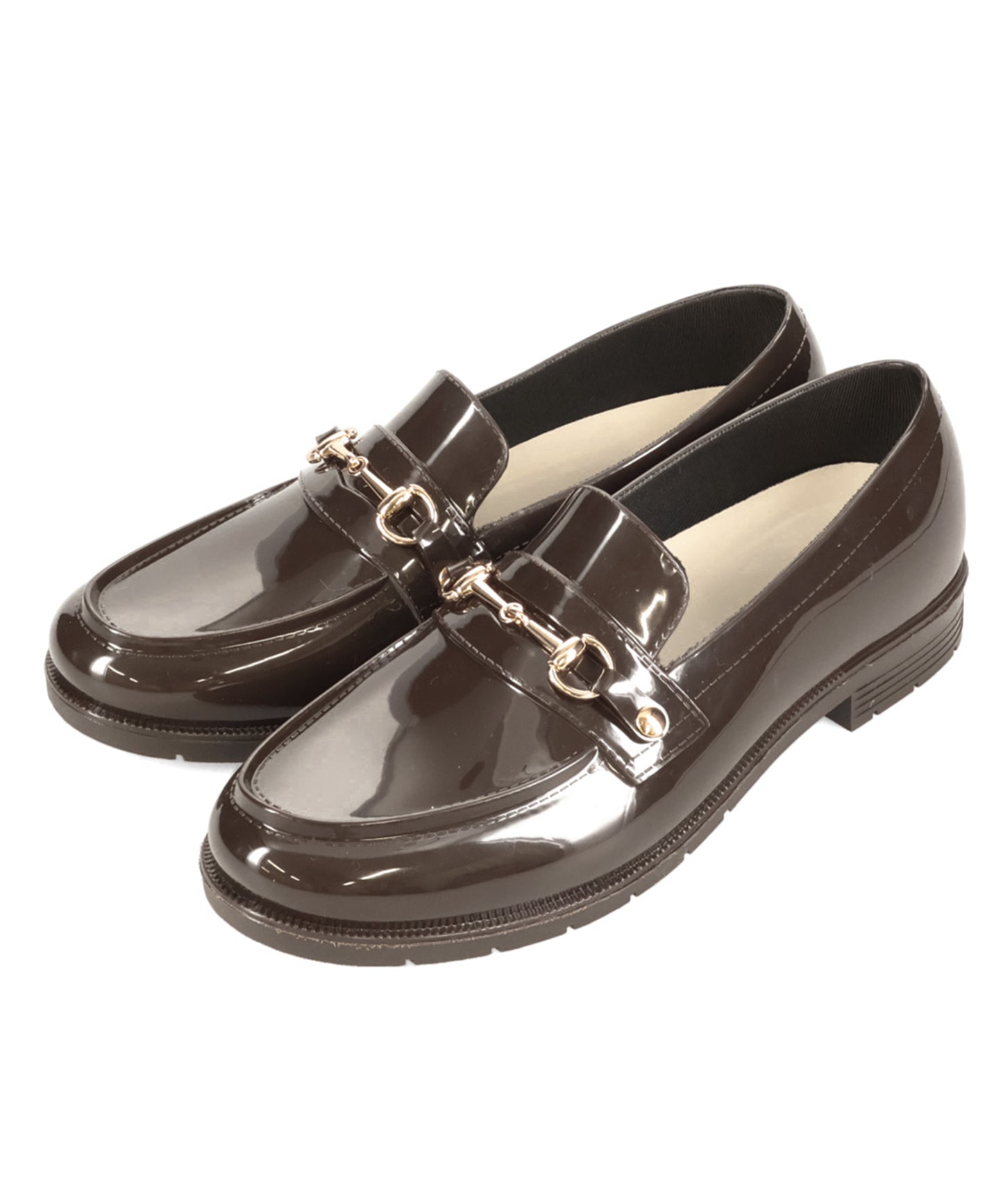 【新色追加】ビットモチーフPVCレインローファー/R-1021