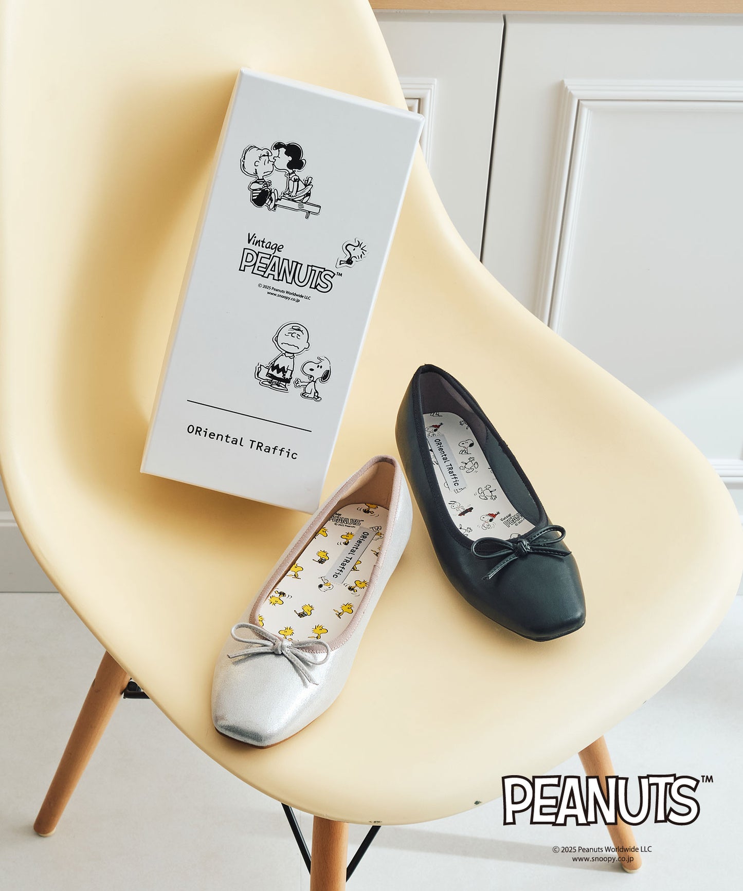 【跳べるパンプス】PEANUTSデザインバレエシューズ/跳べるパンプスシリーズ累計150万足突破/R-3208S
