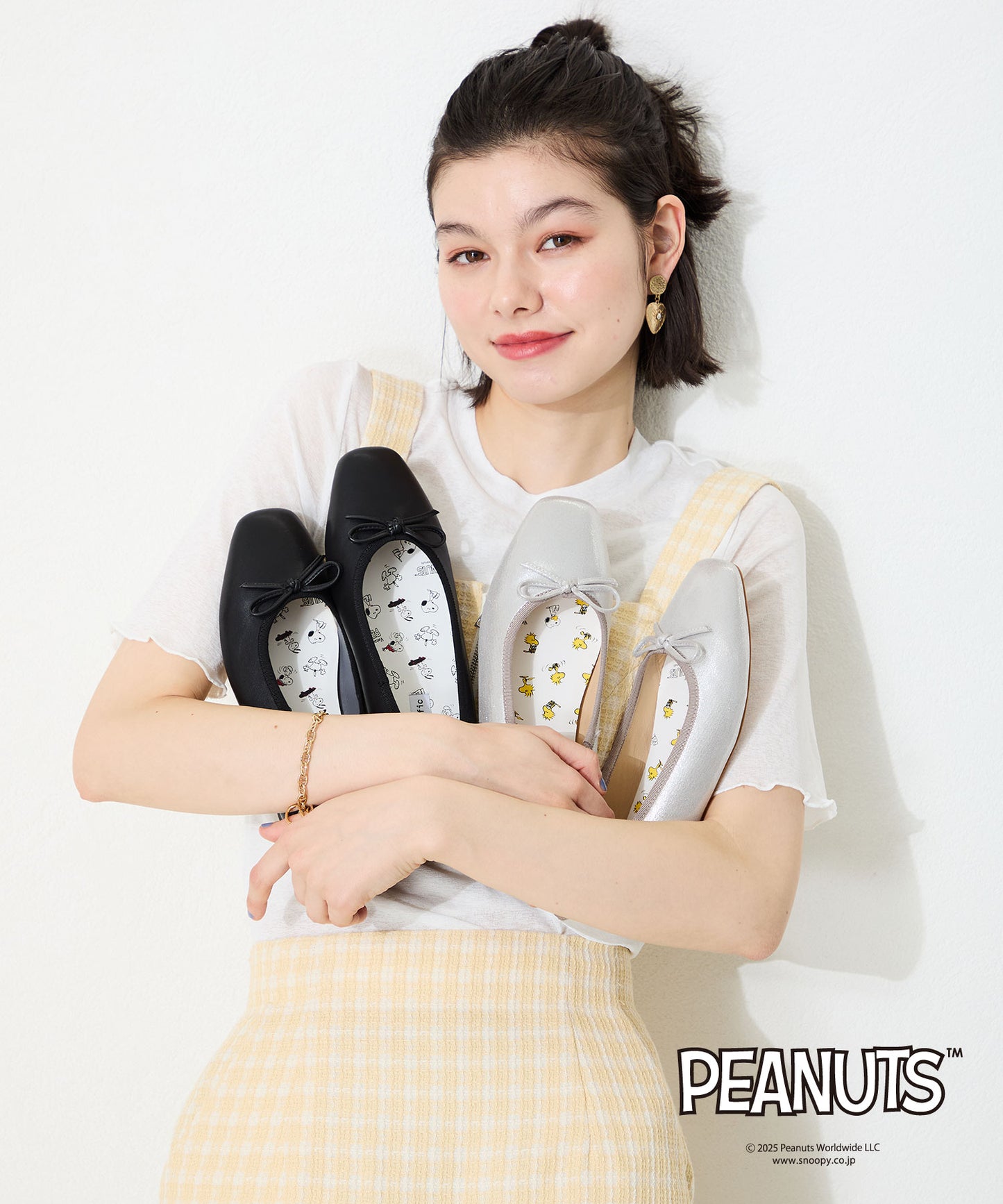【跳べるパンプス】PEANUTSデザインバレエシューズ/跳べるパンプスシリーズ累計150万足突破/R-3208S