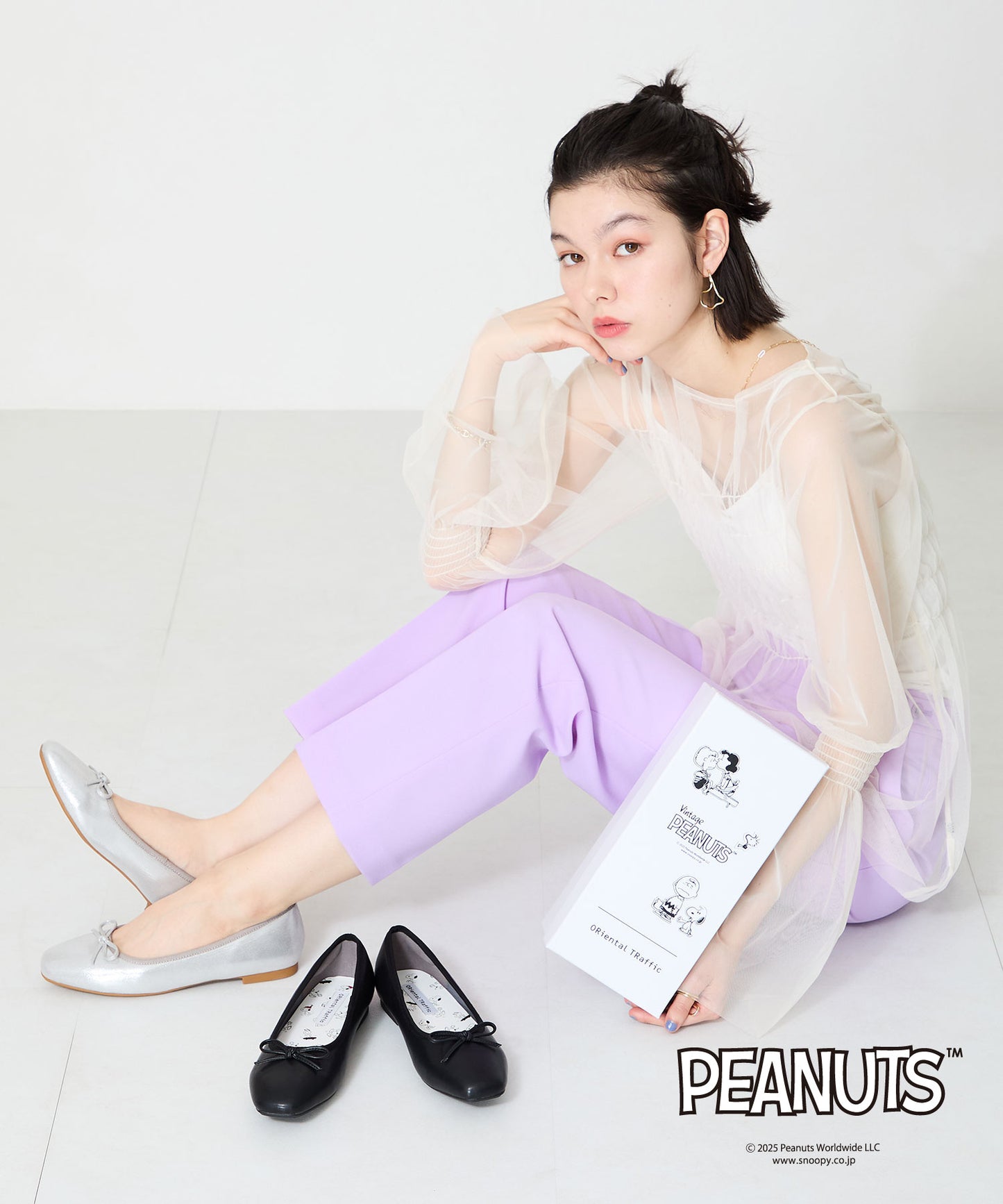 【跳べるパンプス】PEANUTSデザインバレエシューズ/跳べるパンプスシリーズ累計150万足突破/R-3208S