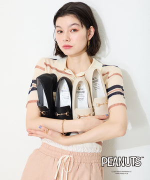 【跳べるパンプス】PEANUTSデザインビットモチーフローファー/跳べるパンプスシリーズ累計150万足突破/R-3210S