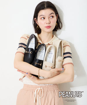 【跳べるパンプス】PEANUTSデザインビットモチーフローファー/跳べるパンプスシリーズ累計150万足突破/R-3210S