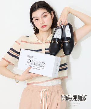 【跳べるパンプス】PEANUTSデザインビットモチーフローファー/跳べるパンプスシリーズ累計150万足突破/R-3210S
