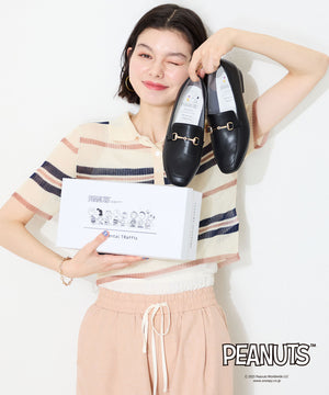 【跳べるパンプス】PEANUTSデザインビットモチーフローファー/跳べるパンプスシリーズ累計150万足突破/R-3210S