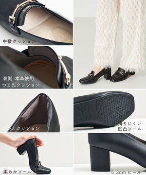 【跳べるパンプス】ビットヒールローファー/跳べるパンプスシリーズ累計150万足突破/R-3214