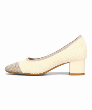 【跳べるパンプス】ラウンドトゥニットヒール/跳べるパンプスシリーズ累計150万足突破/R-3219