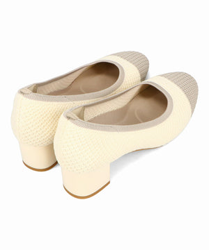 【跳べるパンプス】ラウンドトゥニットヒール/跳べるパンプスシリーズ累計150万足突破/R-3219