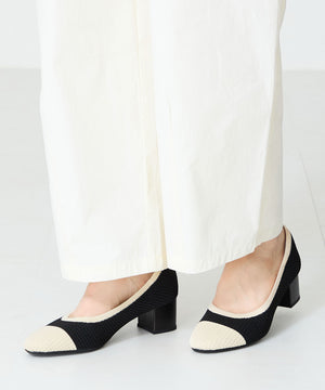 【跳べるパンプス】ラウンドトゥニットヒール/跳べるパンプスシリーズ累計150万足突破/R-3219