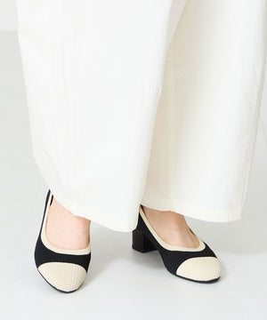 【跳べるパンプス】ラウンドトゥニットヒール/跳べるパンプスシリーズ累計150万足突破/R-3219