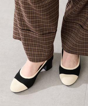 【跳べるパンプス】ラウンドトゥニットヒール/跳べるパンプスシリーズ累計150万足突破/R-3219