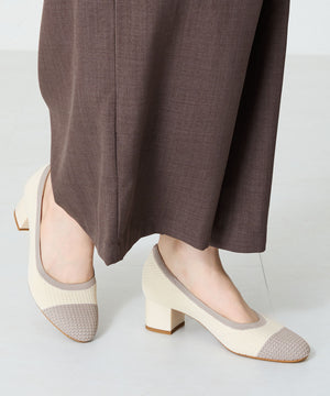 【跳べるパンプス】ラウンドトゥニットヒール/跳べるパンプスシリーズ累計150万足突破/R-3219