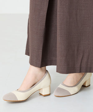 【跳べるパンプス】ラウンドトゥニットヒール/跳べるパンプスシリーズ累計150万足突破/R-3219