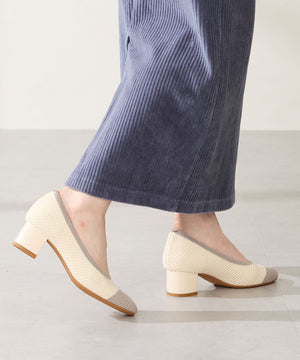 【跳べるパンプス】ラウンドトゥニットヒール/跳べるパンプスシリーズ累計150万足突破/R-3219