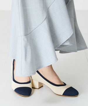 【跳べるパンプス】ラウンドトゥニットヒール/跳べるパンプスシリーズ累計150万足突破/R-3219