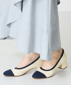 【跳べるパンプス】ラウンドトゥニットヒール/跳べるパンプスシリーズ累計150万足突破/R-3219