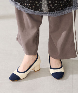 【跳べるパンプス】ラウンドトゥニットヒール/跳べるパンプスシリーズ累計150万足突破/R-3219