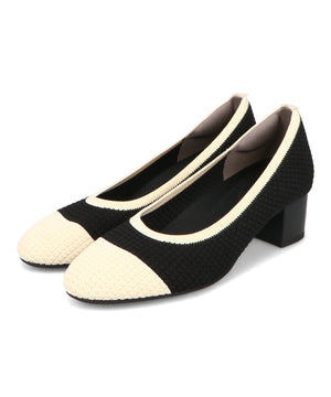 【跳べるパンプス】ラウンドトゥニットヒール/跳べるパンプスシリーズ累計150万足突破/R-3219