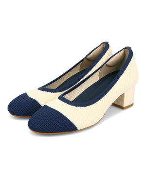 【跳べるパンプス】ラウンドトゥニットヒール/跳べるパンプスシリーズ累計150万足突破/R-3219