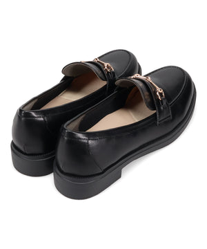 【WEB先行予約/9月下旬発売予定】【跳べるパンプス】ラウンドトゥビットモチーフ厚底ローファー/跳べるパンプスシリーズ累計180万足突破/R-3225