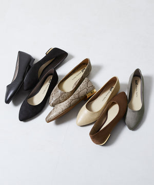 ポインテッドトゥフラットパンプス/R-4007