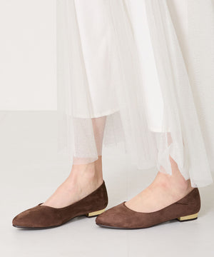 ポインテッドトゥフラットパンプス/R-4007