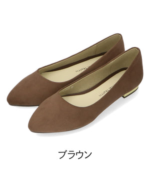 ポインテッドトゥフラットパンプス/R-4007