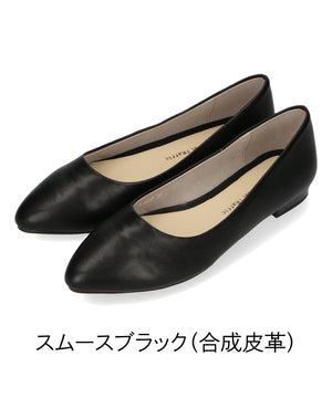 ポインテッドトゥフラットパンプス/R-4007