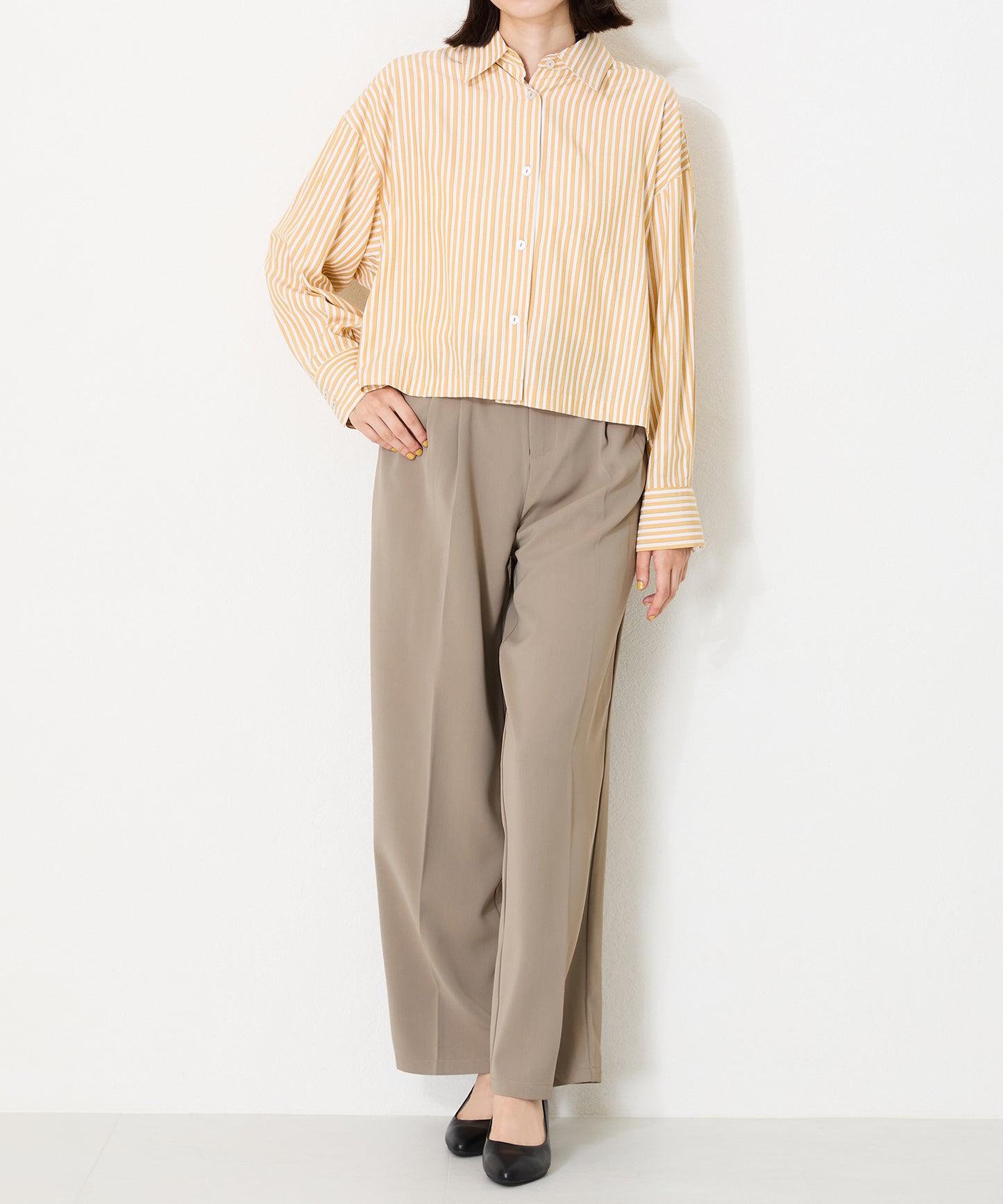 【跳べるパンプス/本革使用】ミドルヒールプレーンパンプス/R-6007