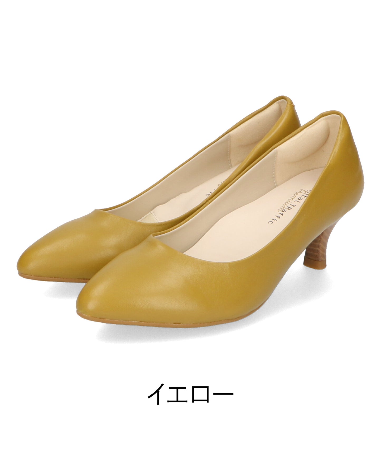 【跳べるパンプス/本革使用】ミドルヒールプレーンパンプス/R-6007