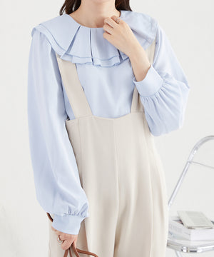 2wayラッフルフリルビックカラーブラウス/AC3424