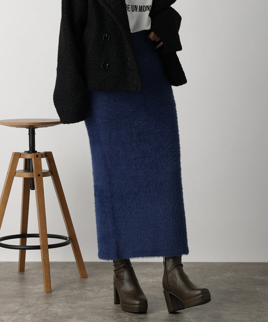 ラメフェザーニットスカート/AC3317