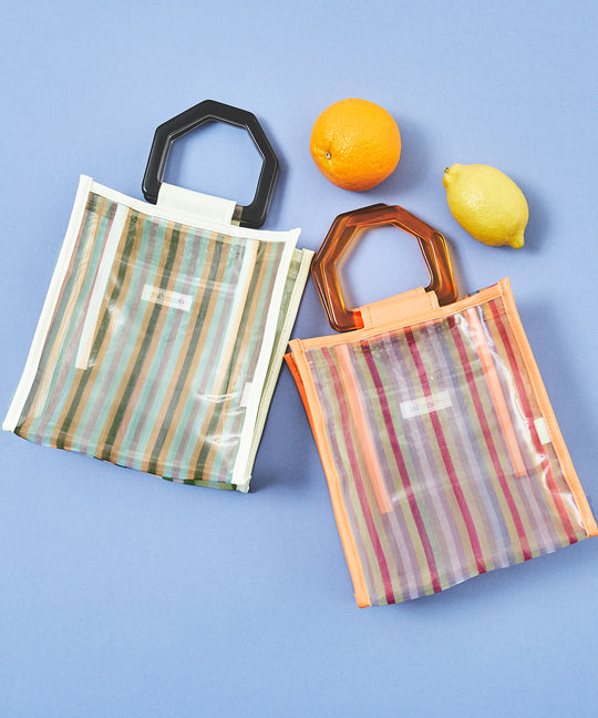 ストライプチュールスクエアバッグ/BA-200