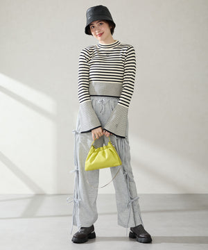 トラペーズギャザーハンドバッグ/BA-254