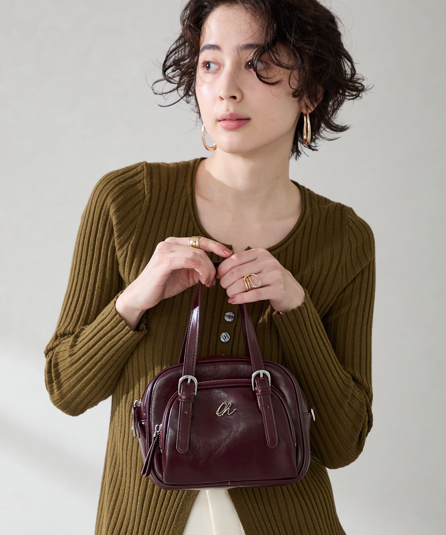 クラシック バスト像 約30cm クラシカルがま口ボストン | axes femme online shop