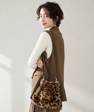 フェイクファー巾着バッグ/BA-269