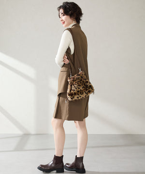 フェイクファー巾着バッグ/BA-269